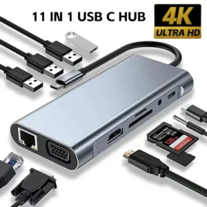 11 in 1 Usb Hub USB C To HDMI-compatible Splitter HUB